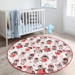 - RealHomes Dijital Baskılı Kaymaz Tabanlı Comfort Çocuk Odası Yuvarlak Halı - Realhomes  Sevimli Penguen Ve Yavruları Çocuk & Genç Odası Makinede Yıkanabilir Kaymaz Tabanlı Yuvarlak Çocuk Halısı Realhomes