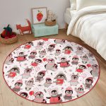 - RealHomes Dijital Baskılı Kaymaz Tabanlı Comfort Çocuk Odası Yuvarlak Halı - Realhomes  Sevimli Penguen Ve Yavruları Çocuk & Genç Odası Makinede Yıkanabilir Kaymaz Tabanlı Yuvarlak Çocuk Halısı Realhomes