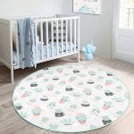 - RealHomes Dijital Baskılı Kaymaz Tabanlı Comfort Çocuk Odası Yuvarlak Halı - Realhomes  Küçük Kaktüs Motifli Çocuk & Genç Odası Makinede Yıkanabilir Kaymaz Tabanlı Yuvarlak Çocuk Halısı Realhomes