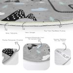 - RealHomes Dijital Baskılı Kaymaz Tabanlı Comfort Çocuk Odası Yuvarlak Halı - Realhomes  Gri Zemin Siyah Araba Oyun Yollu Çocuk & Genç Odası Makinede Yıkanabilir Kaymaz Tabanlı Yuvarlak Çocuk Oyun Halısı Realhomes