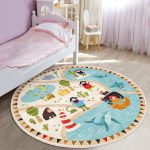 - RealHomes Dijital Baskılı Kaymaz Tabanlı Comfort Çocuk Odası Yuvarlak Halı - Realhomes  Oyun Temalı Sevimli Hyavanlar Tasarımlı Çocuk & Genç Odası Makinede Yıkanabilir Kaymaz Tabanlı Yuvarlak Çocuk Oyun Halısı Realhomes