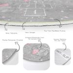 - RealHomes Dijital Baskılı Kaymaz Tabanlı Comfort Çocuk Odası Yuvarlak Halı - Realhomes  Gri Zemin Fil Motifli Seksek Oyun Temalı Çocuk & Genç Odası Makinede Yıkanabilir Kaymaz Tabanlı Yuvarlak Çocuk Oyun Halısı Realhomes