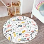 - RealHomes Dijital Baskılı Kaymaz Tabanlı Comfort Çocuk Odası Yuvarlak Halı - Realhomes  Minimal Oyun Yolları Eğitici Motifli Çocuk & Genç Odası Makinede Yıkanabilir Kaymaz Tabanlı Yuvarlak Çocuk Oyun Halısı Realhomes