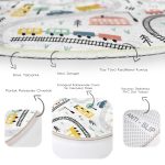 - RealHomes Dijital Baskılı Kaymaz Tabanlı Comfort Çocuk Odası Yuvarlak Halı - Realhomes  Minimal Oyun Yolları Eğitici Motifli Çocuk & Genç Odası Makinede Yıkanabilir Kaymaz Tabanlı Yuvarlak Çocuk Oyun Halısı Realhomes