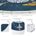 - RealHomes Dijital Baskılı Kaymaz Tabanlı Comfort Çocuk Odası Yuvarlak Halı - Realhomes  Uzay Temalı Eğitici Yol Tasarımlı Çocuk & Genç Odası Makinede Yıkanabilir Kaymaz Tabanlı Yuvarlak Çocuk Oyun Halısı Realhomes