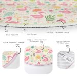 - RealHomes Dijital Baskılı Kaymaz Tabanlı Comfort Çocuk Odası Yuvarlak Halı - Realhomes  Krem Zeminde Flamingo Desenli Çocuk & Genç Odası Makinede Yıkanabilir Kaymaz Tabanlı Yuvarlak Çocuk Halısı Realhomes