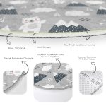 - RealHomes Dijital Baskılı Kaymaz Tabanlı Comfort Çocuk Odası Yuvarlak Halı - Realhomes  Gri Zeminde Sevimli Ayı Desenli Çocuk & Genç Odası Makinede Yıkanabilir Kaymaz Tabanlı Yuvarlak Çocuk Halısı Realhomes