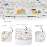 - RealHomes Dijital Baskılı Kaymaz Tabanlı Comfort Çocuk Odası Yuvarlak Halı - Realhomes  Sevimli Orman Ve Ayı Desenli Çocuk & Genç Odası Makinede Yıkanabilir Kaymaz Tabanlı Yuvarlak Çocuk Halısı Realhomes