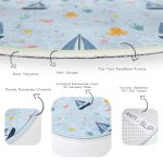 - RealHomes Dijital Baskılı Kaymaz Tabanlı Comfort Çocuk Odası Yuvarlak Halı - Realhomes  Denizci Temalı Bebek Desenli Çocuk & Genç Odası Makinede Yıkanabilir Kaymaz Tabanlı Yuvarlak Çocuk Halısı Realhomes