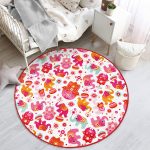 - RealHomes Dijital Baskılı Kaymaz Tabanlı Comfort Çocuk Odası Yuvarlak Halı - Realhomes  Pembe Fil Motifli Çocuk & Genç Odası Makinede Yıkanabilir Kaymaz Tabanlı Yuvarlak Çocuk Halısı Realhomes