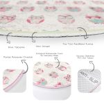 - RealHomes Dijital Baskılı Kaymaz Tabanlı Comfort Çocuk Odası Yuvarlak Halı - Realhomes Sevimli Pembe Baykuşlar Temalı Çocuk & Genç Odası Makinede Yıkanabilir Kaymaz Tabanlı Yuvarlak Çocuk Halısı Realhomes