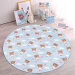 - RealHomes Dijital Baskılı Kaymaz Tabanlı Comfort Çocuk Odası Yuvarlak Halı - Realhomes  Sevimli Ayıcık Motifli Çocuk & Genç Odası Makinede Yıkanabilir Kaymaz Tabanlı Yuvarlak Çocuk Halısı Realhomes