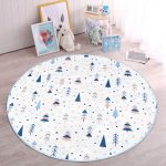 - RealHomes Dijital Baskılı Kaymaz Tabanlı Comfort Çocuk Odası Yuvarlak Halı - Realhomes  Puanlı Zeminde Ağaç Desenli Çocuk & Genç Odası Makinede Yıkanabilir Kaymaz Tabanlı Yuvarlak Çocuk Halısı Realhomes