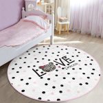 - RealHomes Dijital Baskılı Kaymaz Tabanlı Comfort Çocuk Odası Yuvarlak Halı - Realhomes  Love Princess Motifli Çocuk & Genç Odası Makinede Yıkanabilir Kaymaz Tabanlı Yuvarlak Çocuk Halısı Realhomes