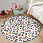 - RealHomes Dijital Baskılı Kaymaz Tabanlı Comfort Çocuk Odası Yuvarlak Halı - Realhomes  Özel Tasarım Rakamlar Çocuk & Genç Odası Makinede Yıkanabilir Kaymaz Tabanlı Yuvarlak Çocuk Halısı Realhomes