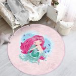 - RealHomes Dijital Baskılı Kaymaz Tabanlı Comfort Çocuk Odası Yuvarlak Halı - Realhomes  Denizkızı Desenli Çocuk & Genç Odası Makinede Yıkanabilir Kaymaz Tabanlı Yuvarlak Çocuk Halısı Realhomes