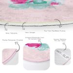 - RealHomes Dijital Baskılı Kaymaz Tabanlı Comfort Çocuk Odası Yuvarlak Halı - Realhomes  Denizkızı Desenli Çocuk & Genç Odası Makinede Yıkanabilir Kaymaz Tabanlı Yuvarlak Çocuk Halısı Realhomes