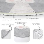 - RealHomes Dijital Baskılı Kaymaz Tabanlı Comfort Çocuk Odası Yuvarlak Halı - Realhomes  Hello Kedicik Çocuk & Genç Odası Makinede Yıkanabilir Kaymaz Tabanlı Yuvarlak Çocuk Halısı Realhomes