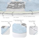 - RealHomes Dijital Baskılı Kaymaz Tabanlı Comfort Çocuk Odası Yuvarlak Halı - Realhomes  Mavi Zeminde Ayıcık Tasarımlı Çocuk & Genç Odası Makinede Yıkanabilir Kaymaz Tabanlı Yuvarlak Çocuk Halısı Realhomes