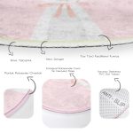 - RealHomes Dijital Baskılı Kaymaz Tabanlı Comfort Çocuk Odası Yuvarlak Halı - Realhomes  Pembe Zemin Uyuyan Ayıcık Desenli Çocuk & Genç Odası Makinede Yıkanabilir Kaymaz Tabanlı Yuvarlak Çocuk Halısı Realhomes