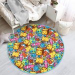 - RealHomes Dijital Baskılı Kaymaz Tabanlı Comfort Çocuk Odası Yuvarlak Halı - Realhomes  Renkli Eşyalar Çocuk & Genç Odası Makinede Yıkanabilir Kaymaz Tabanlı Yuvarlak Çocuk Halısı Realhomes