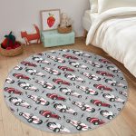 - RealHomes Dijital Baskılı Kaymaz Tabanlı Comfort Çocuk Odası Yuvarlak Halı - Realhomes  Gri Zeminde Yarış Arabalı Çocuk & Genç Odası Makinede Yıkanabilir Kaymaz Tabanlı Yuvarlak Çocuk Halısı Realhomes
