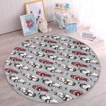 - RealHomes Dijital Baskılı Kaymaz Tabanlı Comfort Çocuk Odası Yuvarlak Halı - Realhomes  Gri Zeminde Yarış Arabalı Çocuk & Genç Odası Makinede Yıkanabilir Kaymaz Tabanlı Yuvarlak Çocuk Halısı Realhomes