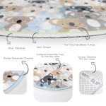 - RealHomes Dijital Baskılı Kaymaz Tabanlı Comfort Çocuk Odası Yuvarlak Halı - Realhomes  Ayıcıklar Çocuk & Genç Odası Makinede Yıkanabilir Kaymaz Tabanlı Yuvarlak Çocuk Halısı Realhomes