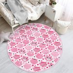 - RealHomes Dijital Baskılı Kaymaz Tabanlı Comfort Çocuk Odası Yuvarlak Halı - Realhomes  Pembe Kedi Figürlü Baskılı Çocuk & Genç Odası Makinede Yıkanabilir Kaymaz Tabanlı Yuvarlak Çocuk Halısı Realhomes