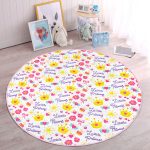 - RealHomes Dijital Baskılı Kaymaz Tabanlı Comfort Çocuk Odası Yuvarlak Halı - Realhomes  Little Princess Yazılı Çocuk & Genç Odası Makinede Yıkanabilir Kaymaz Tabanlı Yuvarlak Çocuk Halısı Realhomes