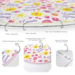 - RealHomes Dijital Baskılı Kaymaz Tabanlı Comfort Çocuk Odası Yuvarlak Halı - Realhomes  Little Princess Yazılı Çocuk & Genç Odası Makinede Yıkanabilir Kaymaz Tabanlı Yuvarlak Çocuk Halısı Realhomes