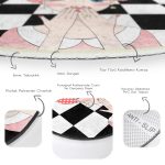 - RealHomes Dijital Baskılı Kaymaz Tabanlı Comfort Çocuk Odası Yuvarlak Halı - Realhomes  Damalı Fashion Girl Çocuk & Genç Odası Makinede Yıkanabilir Kaymaz Tabanlı Yuvarlak Çocuk Halısı Realhomes