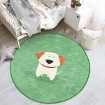 - RealHomes Dijital Baskılı Kaymaz Tabanlı Comfort Çocuk Odası Yuvarlak Halı - Realhomes  Köpek Desenli Çocuk & Genç Odası Makinede Yıkanabilir Kaymaz Tabanlı Yuvarlak Çocuk Halısı Realhomes