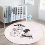 - RealHomes Dijital Baskılı Kaymaz Tabanlı Comfort Çocuk Odası Yuvarlak Halı - Realhomes  Fashion Girl Çocuk & Genç Odası Makinede Yıkanabilir Kaymaz Tabanlı Yuvarlak Çocuk Halısı Realhomes