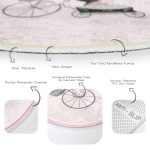 - RealHomes Dijital Baskılı Kaymaz Tabanlı Comfort Çocuk Odası Yuvarlak Halı - Realhomes  Fashion Girl Çocuk & Genç Odası Makinede Yıkanabilir Kaymaz Tabanlı Yuvarlak Çocuk Halısı Realhomes