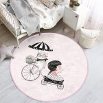 - RealHomes Dijital Baskılı Kaymaz Tabanlı Comfort Çocuk Odası Yuvarlak Halı - Realhomes  Fashion Girl Çocuk & Genç Odası Makinede Yıkanabilir Kaymaz Tabanlı Yuvarlak Çocuk Halısı Realhomes