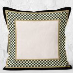 - K11002-Gorsel-2 - Realhomes RealHomes Gri Krem Zeminde Damalı Motifli Art Deco Desenli Dijital Baskılı Yastık Kırlent Kılıfı Realhomes