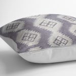 - K11008-Gorsel-3 - Realhomes RealHomes Gri Zeminde Baklava Motifli Kilim Desenli Dijital Baskılı Yastık Kırlent Kılıfı Realhomes