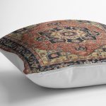 - K11013-Gorsel-3 - Realhomes RealHomes Krem Zeminde Halı Motifli İran Desenli Dijital Baskılı Yastık Kırlent Kılıfı Realhomes