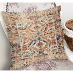 - K11015-Gorsel-1 - Realhomes RealHomes Krem Zeminde Osmanlı Motifli Kilim Desenli Dijital Baskılı Yastık Kırlent Kılıfı Realhomes