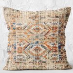 - K11015-Gorsel-2 - Realhomes RealHomes Krem Zeminde Osmanlı Motifli Kilim Desenli Dijital Baskılı Yastık Kırlent Kılıfı Realhomes