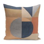 - K11016-Gorsel - Realhomes RealHomes Pastel Zeminde Modern Motifli Geometrik Desenli Dijital Baskılı Yastık Kırlent Kılıfı Realhomes