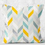 - K11022-Gorsel-2 - Realhomes RealHomes Beyaz Zeminde Modern Motifli Geometrik Desenli Dijital Baskılı Yastık Kırlent Kılıfı Realhomes