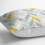 - K11022-Gorsel-3 - Realhomes RealHomes Beyaz Zeminde Modern Motifli Geometrik Desenli Dijital Baskılı Yastık Kırlent Kılıfı Realhomes