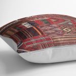 - K11027-Gorsel-3 - Realhomes  RealHomes Kiremit Zeminde Kilim Motifli Eskitme Desenli Dijital Baskılı Yastık Kırlent Kılıfı Realhomes