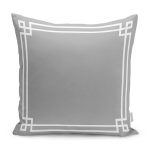 - K11032-Gorsel - Realhomes RealHomes Gri Zeminde Modern Motifli Çerçeve Desenli Dijital Baskılı Yastık Kırlent Kılıfı Realhomes