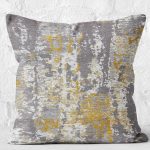 - K11035-Gorsel-2 - Realhomes RealHomes Sarı ve Gri Zeminde Modern Motifli Antika Desenli Dijital Baskılı Yastık Kırlent Kılıfı Realhomes
