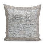 - K11040-Gorsel - Realhomes RealHomes Beyaz Zeminde Çerçeve Motifli Geometrik Desenli Dijital Baskılı Yastık Kırlent Kılıfı Realhomes