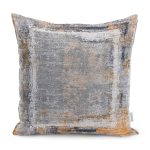 - K11041-Gorsel - Realhomes RealHomes Renkli Zeminde Çerçeve Motifli Eskitme Desenli Dijital Baskılı Yastık Kırlent Kılıfı Realhomes