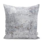 - K11046-Gorsel - Realhomes RealHomes Açık Gri Zeminde Modern Motifli Duvar Desenli Dijital Baskılı Yastık Kırlent Kılıfı Realhomes